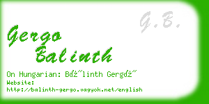 gergo balinth business card